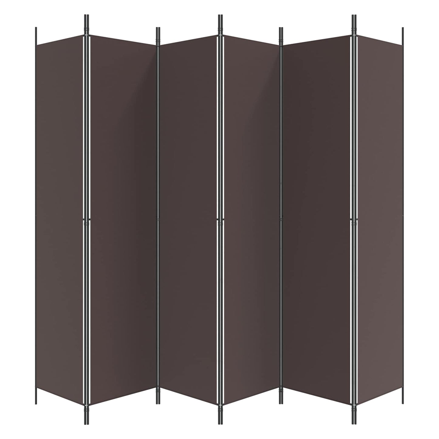 Kambario pertvara, 6 dalių, rudos spalvos, 300x220cm, audinys