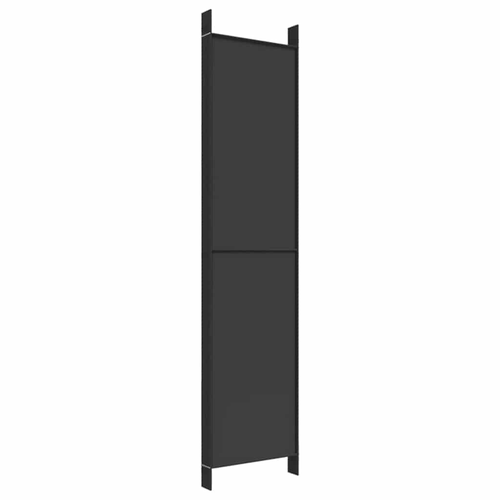 Kambario pertvara, 6 dalių, juodos spalvos, 300x220cm, audinys