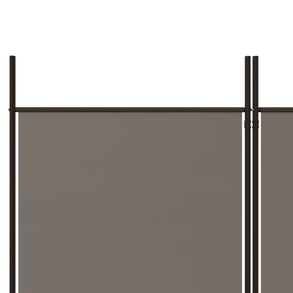 Kambario pertvara, 6 dalių, antracito, 300x180cm, audinys