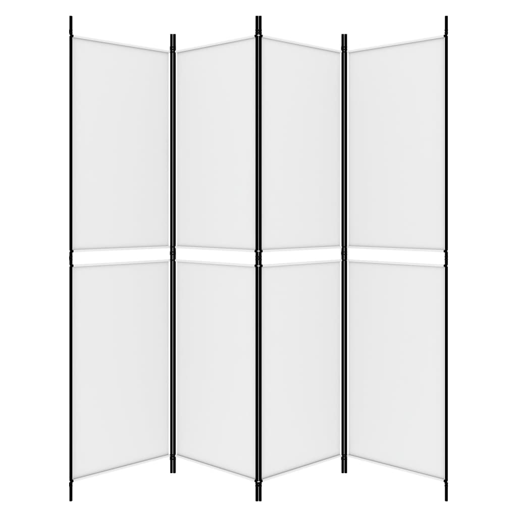 Kambario pertvara, 4 dalių, baltos spalvos, 200x200cm, audinys