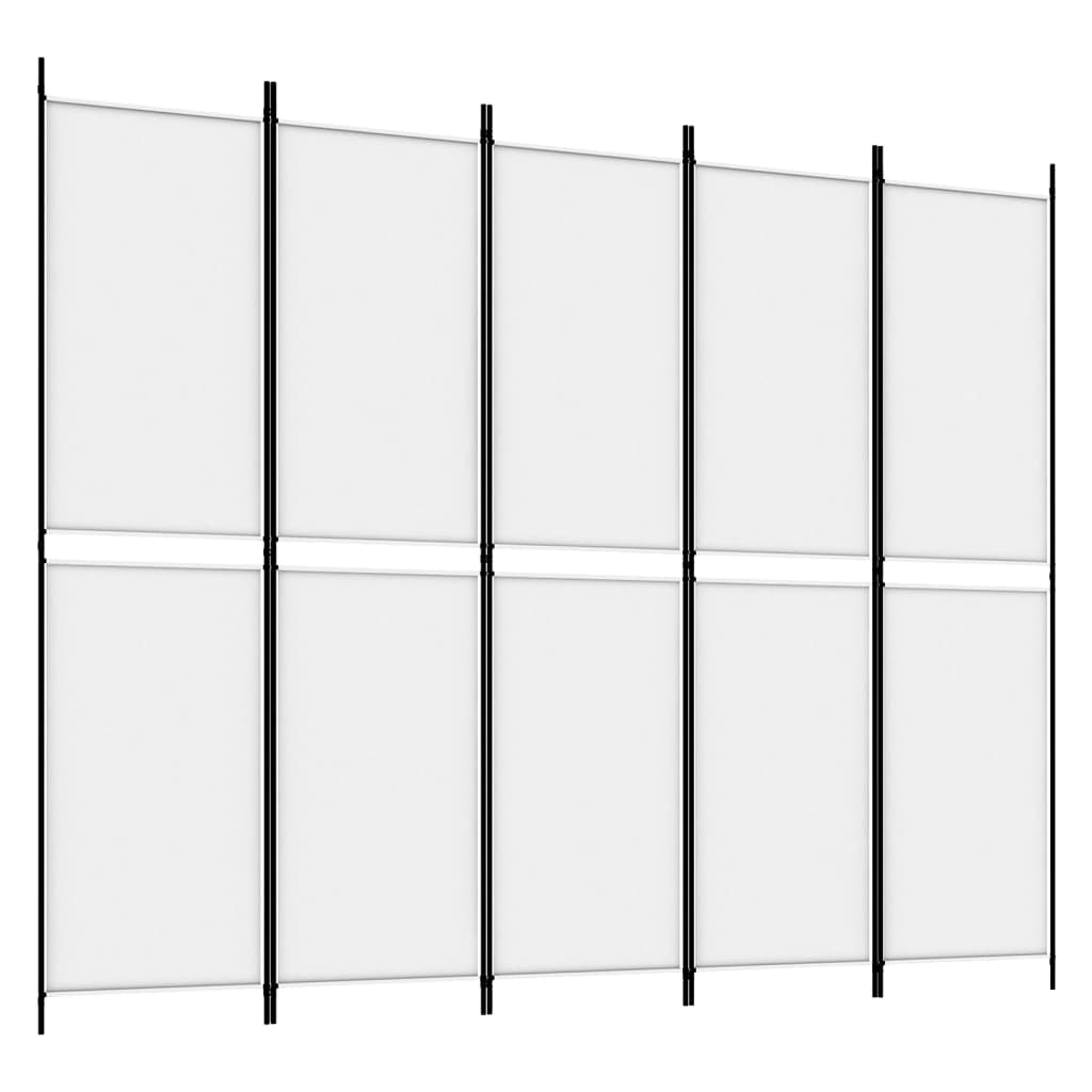 Kambario pertvara, 5 dalių, baltos spalvos, 250x200cm, audinys