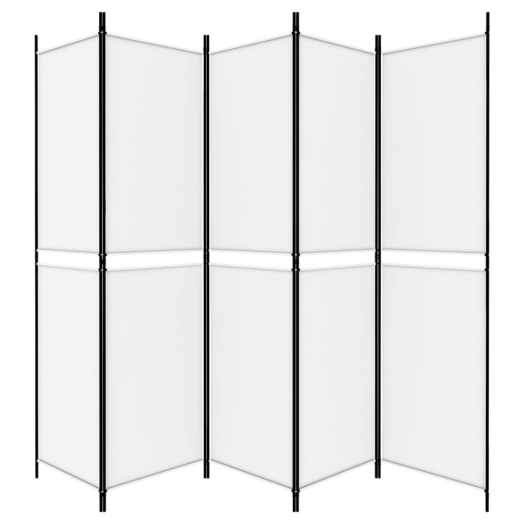 Kambario pertvara, 5 dalių, baltos spalvos, 250x200cm, audinys
