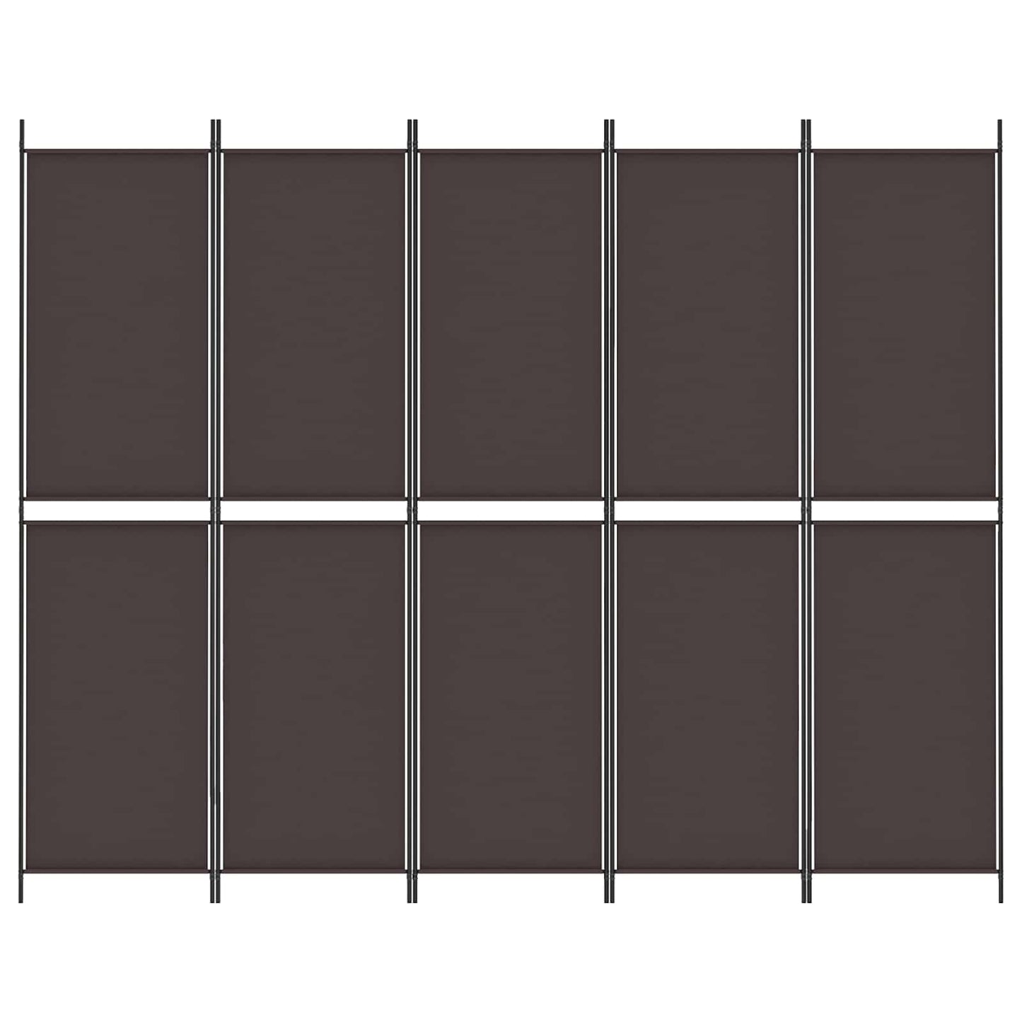 Kambario pertvara, 5 dalių, rudos spalvos, 250x200cm, audinys