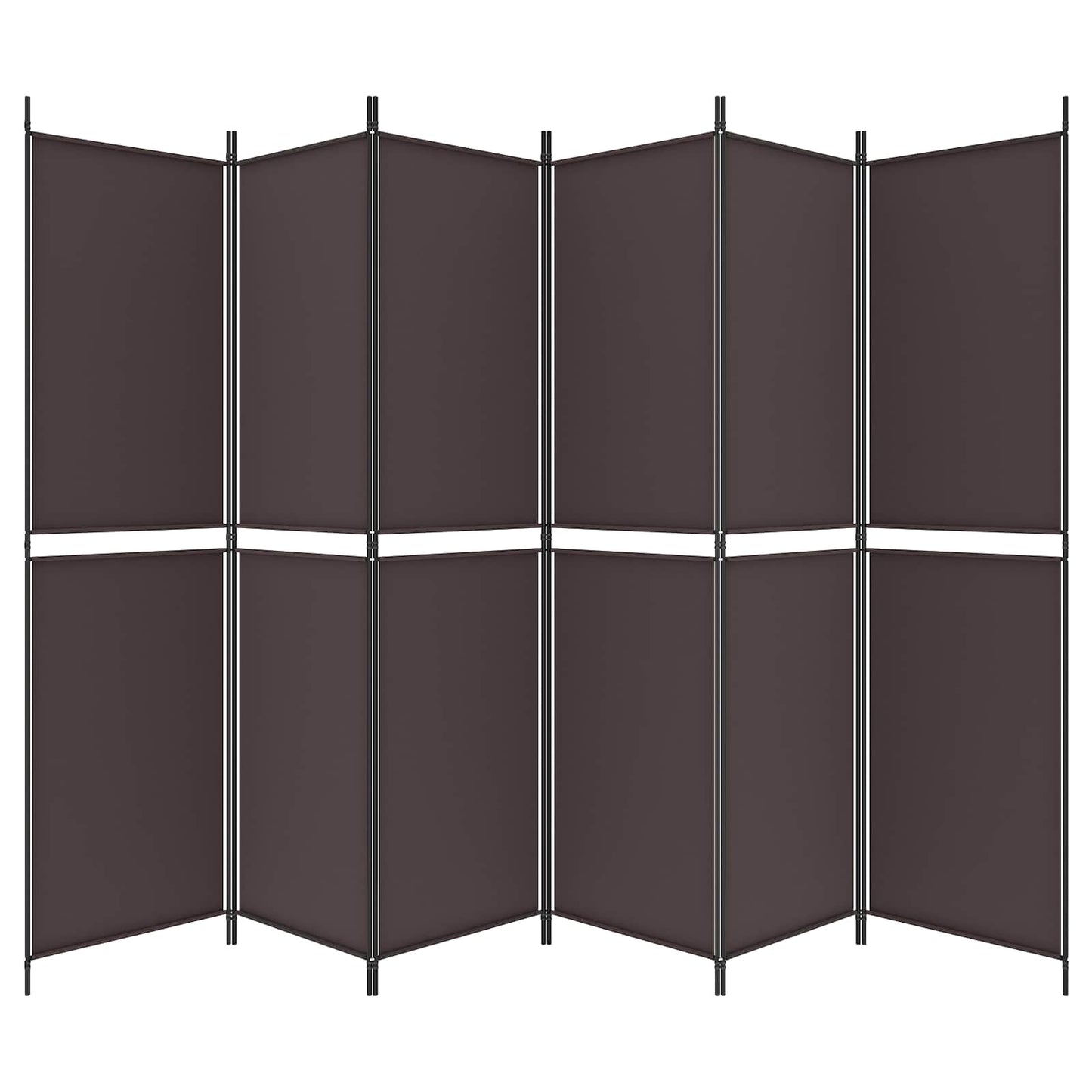 Kambario pertvara, 6 dalių, rudos spalvos, 300x200cm, audinys