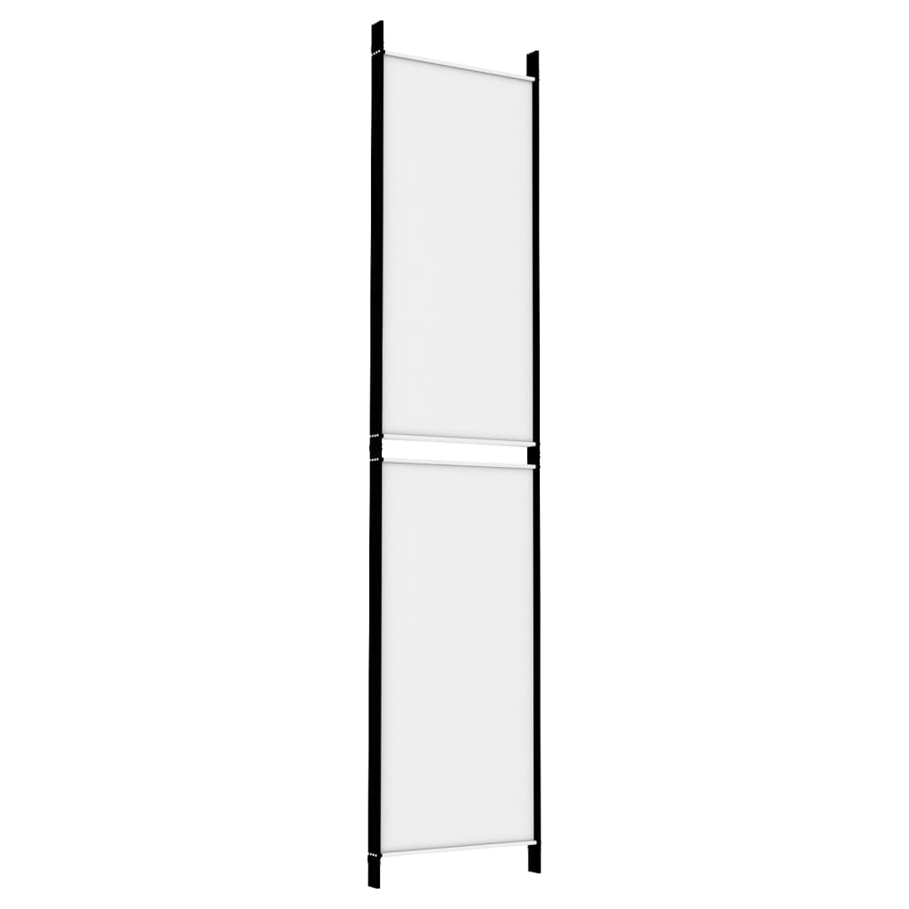 Kambario pertvara, 4 dalių, baltos spalvos, 200x220cm, audinys