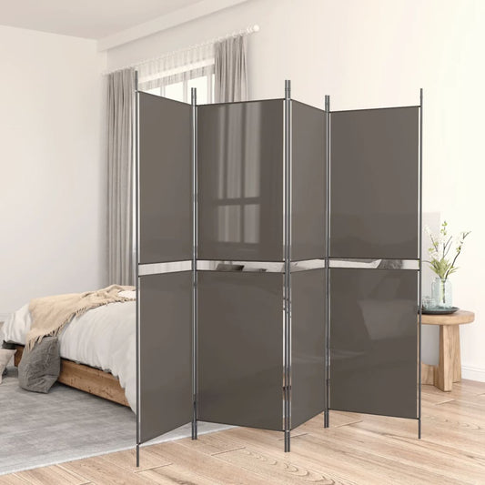 Kambario pertvara, 5 dalių, antracito, 250x220cm, audinys
