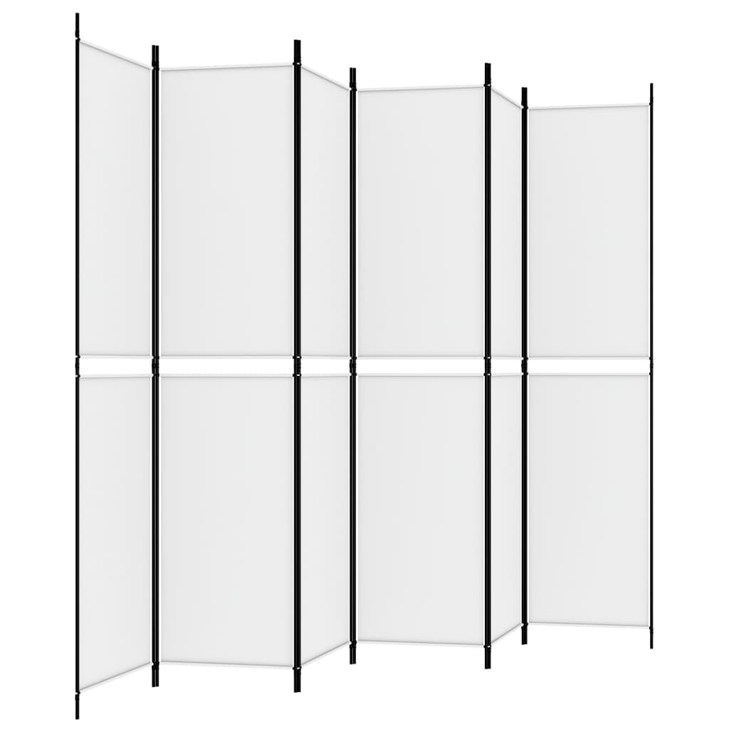 Kambario pertvara, 6 dalių, baltos spalvos, 300x220cm, audinys