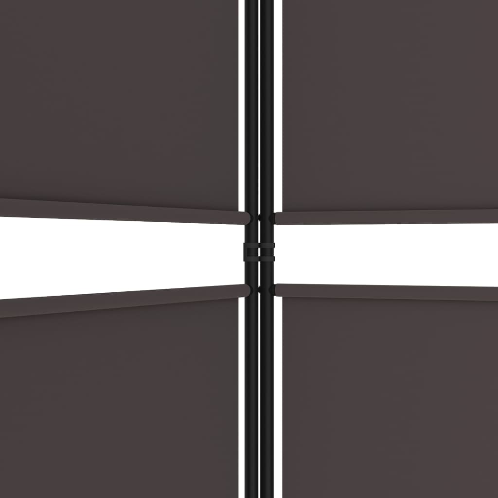 Kambario pertvara, 6 dalių, rudos spalvos, 300x220cm, audinys