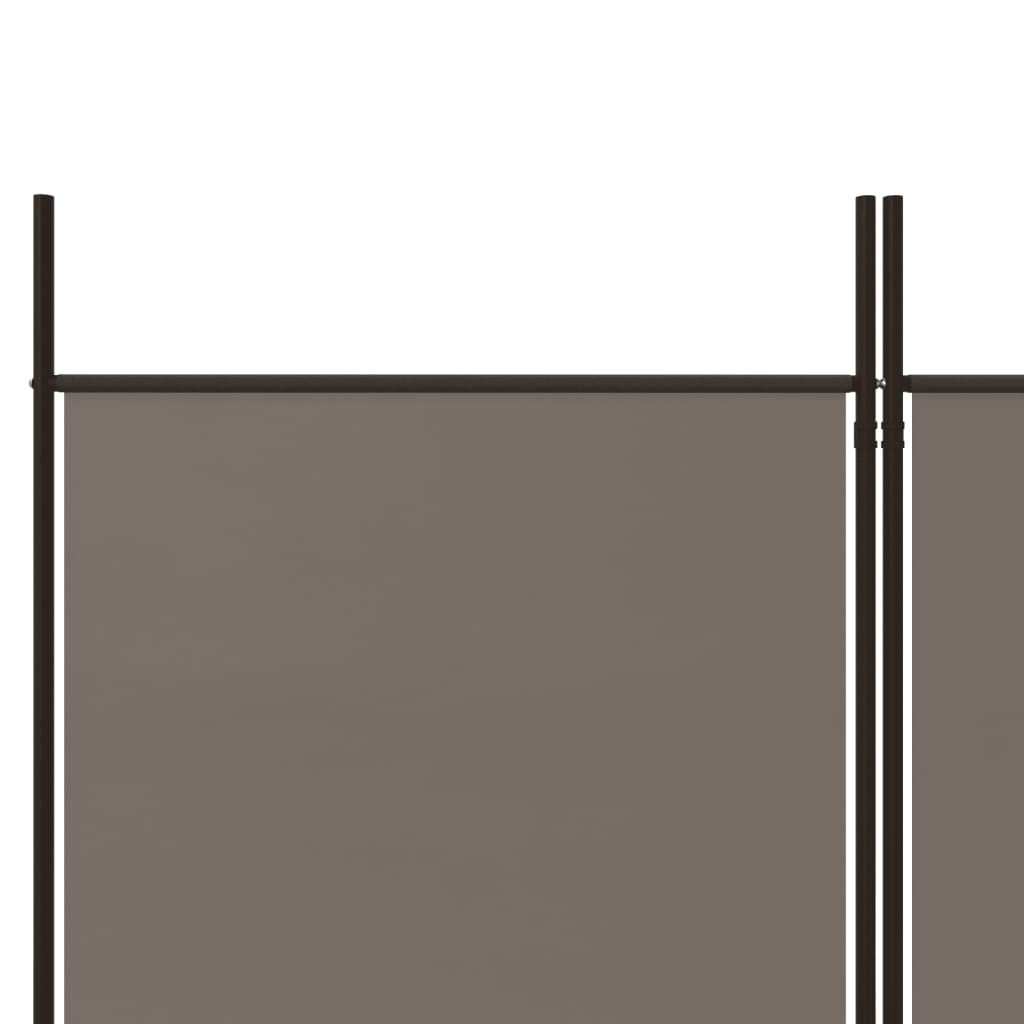 Kambario pertvara, 6 dalių, antracito, 300x220cm, audinys
