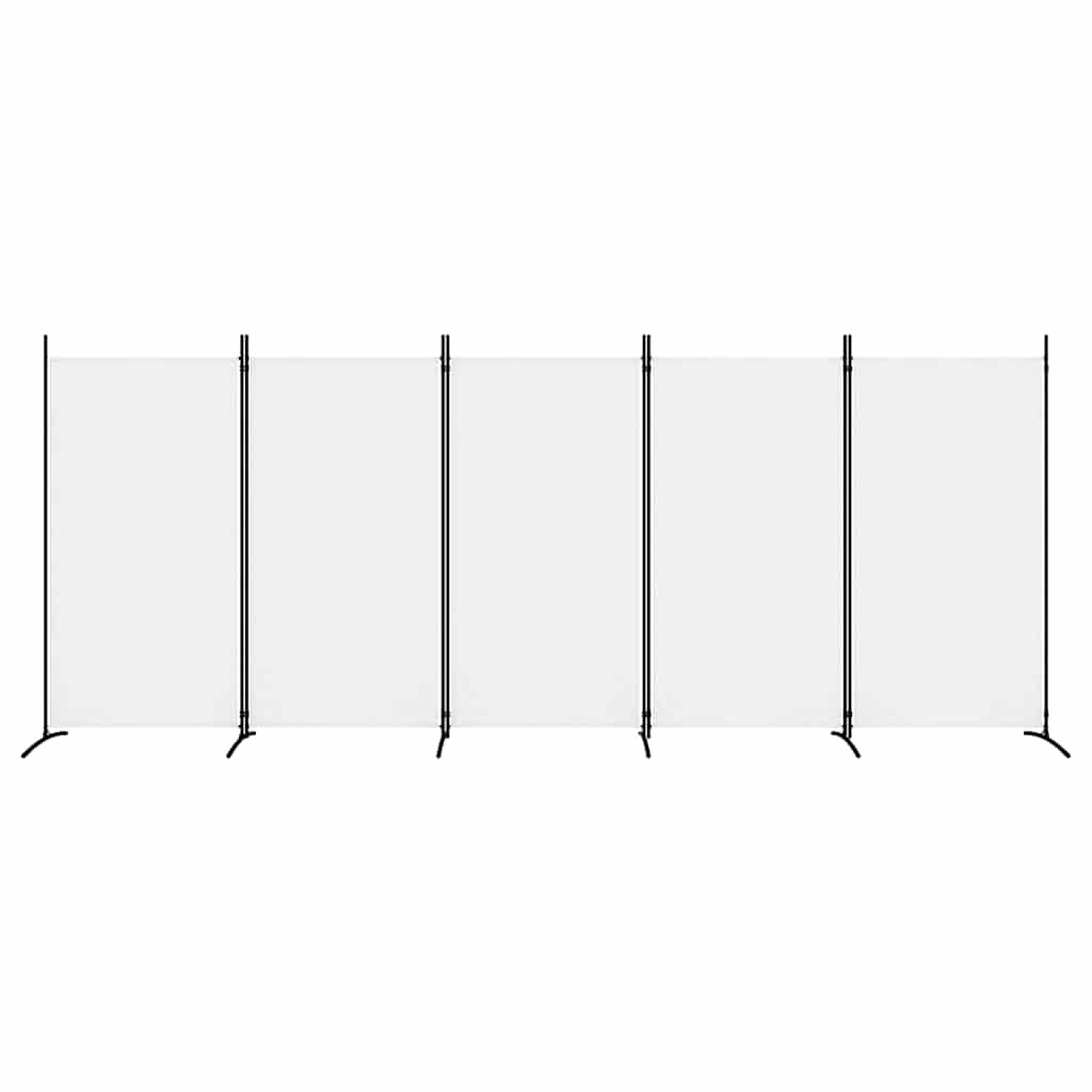 Kambario pertvara, 5 dalių, baltos spalvos, 433x180cm, audinys