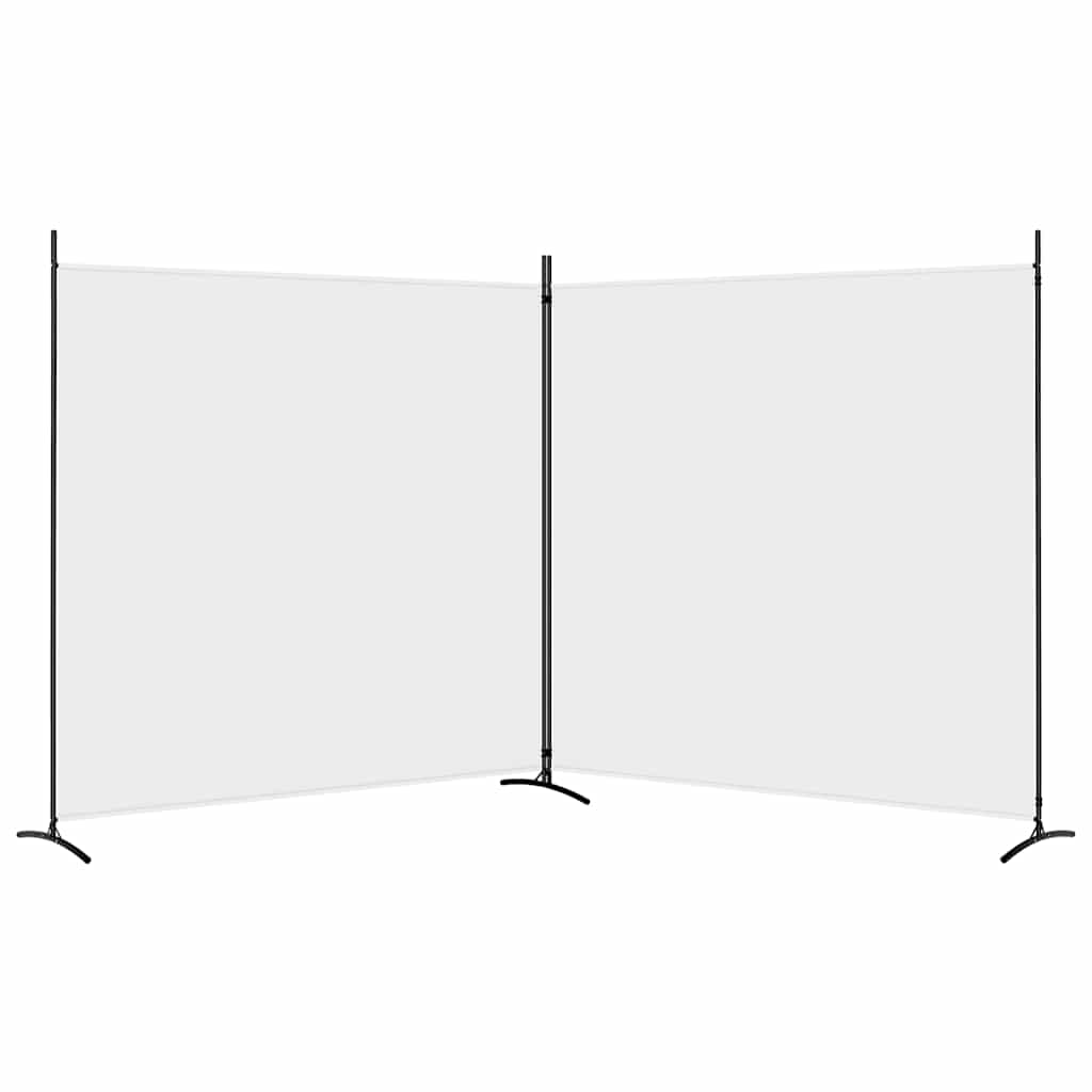 Kambario pertvara, 2 dalių, baltos spalvos, 348x180cm, audinys