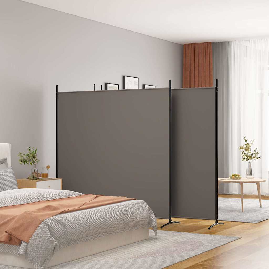 Kambario pertvara, 4 dalių, antracito, 698x180cm, audinys