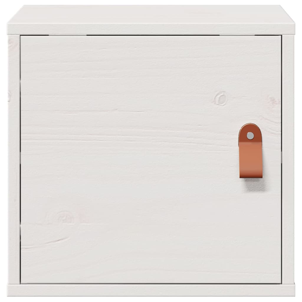 Sieninės spintelės, 2vnt., baltos, 31,5x30x30cm, pušies masyvas