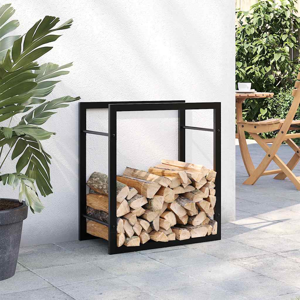 Stovas malkoms, matinės juodos spalvos, 50x28x56cm, plienas