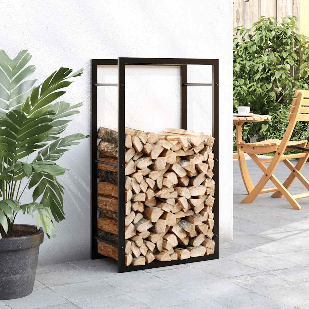 Stovas malkoms, matinės juodos spalvos, 50x28x94cm, plienas
