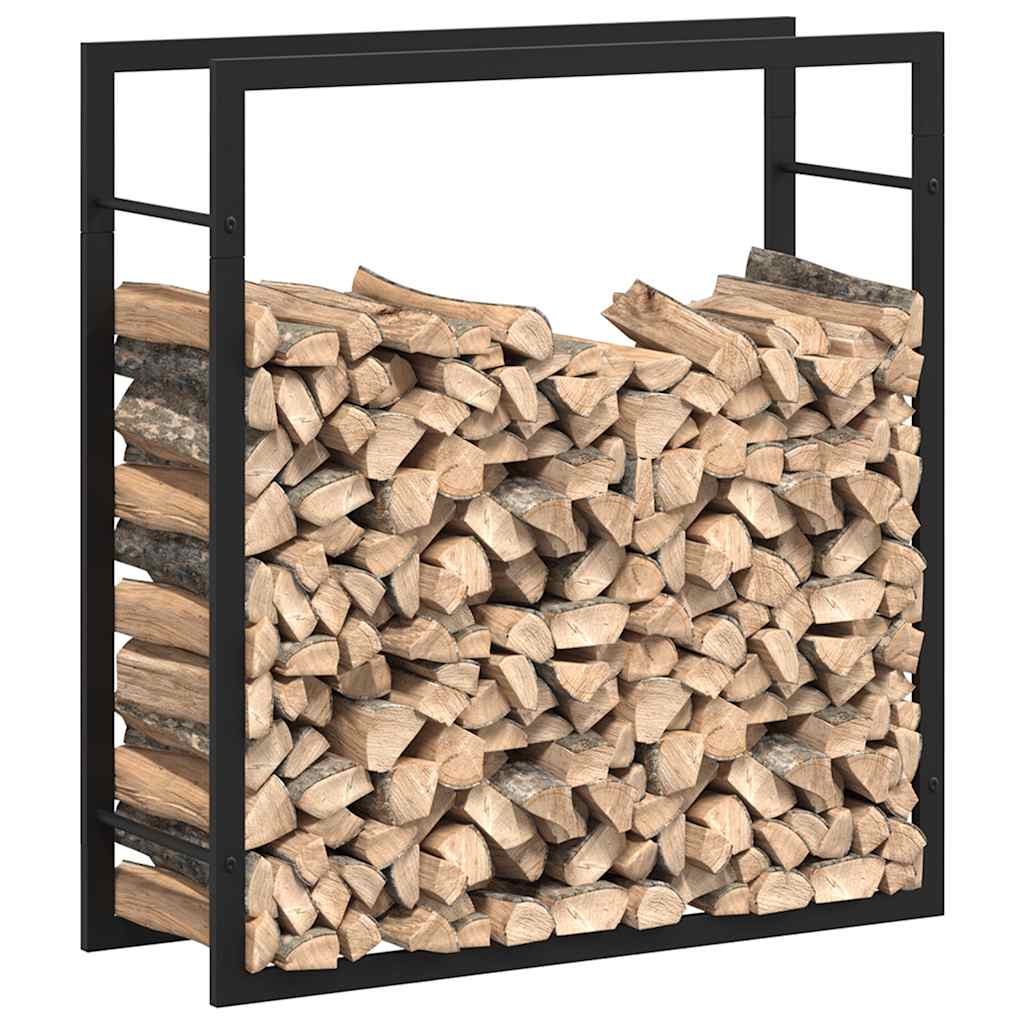 Stovas malkoms, matinės juodos spalvos, 80x28x86cm, plienas