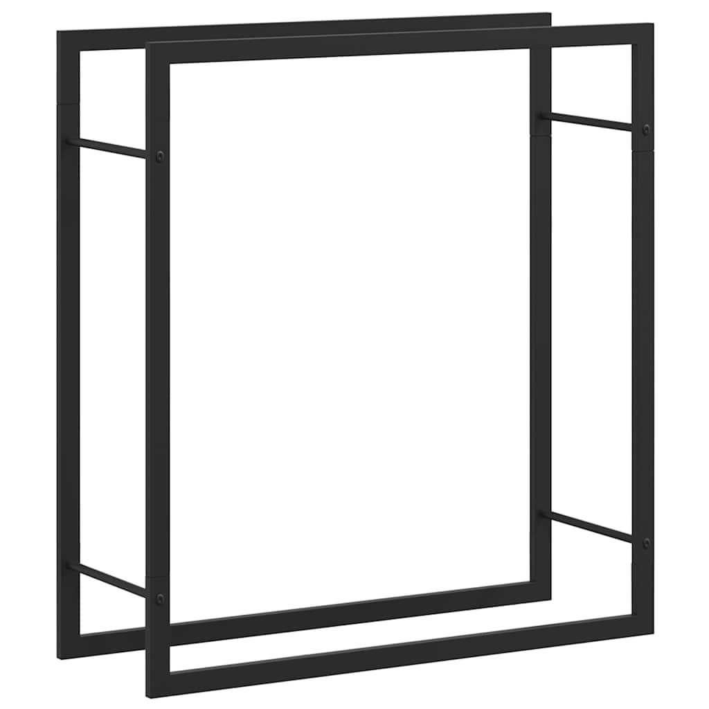 Stovas malkoms, matinės juodos spalvos, 80x28x86cm, plienas