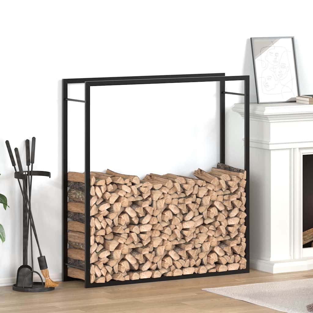 Stovas malkoms, matinės juodos spalvos, 110x28x116cm, plienas