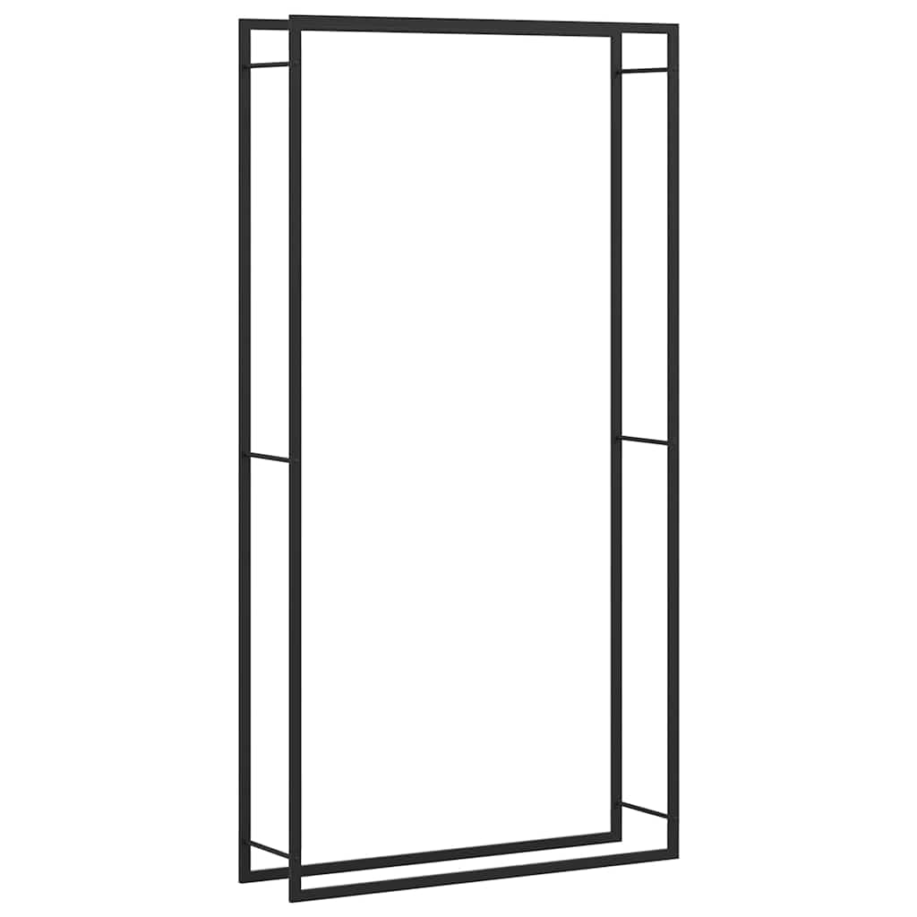 Stovas malkoms, matinės juodos spalvos, 110x28x214cm, plienas