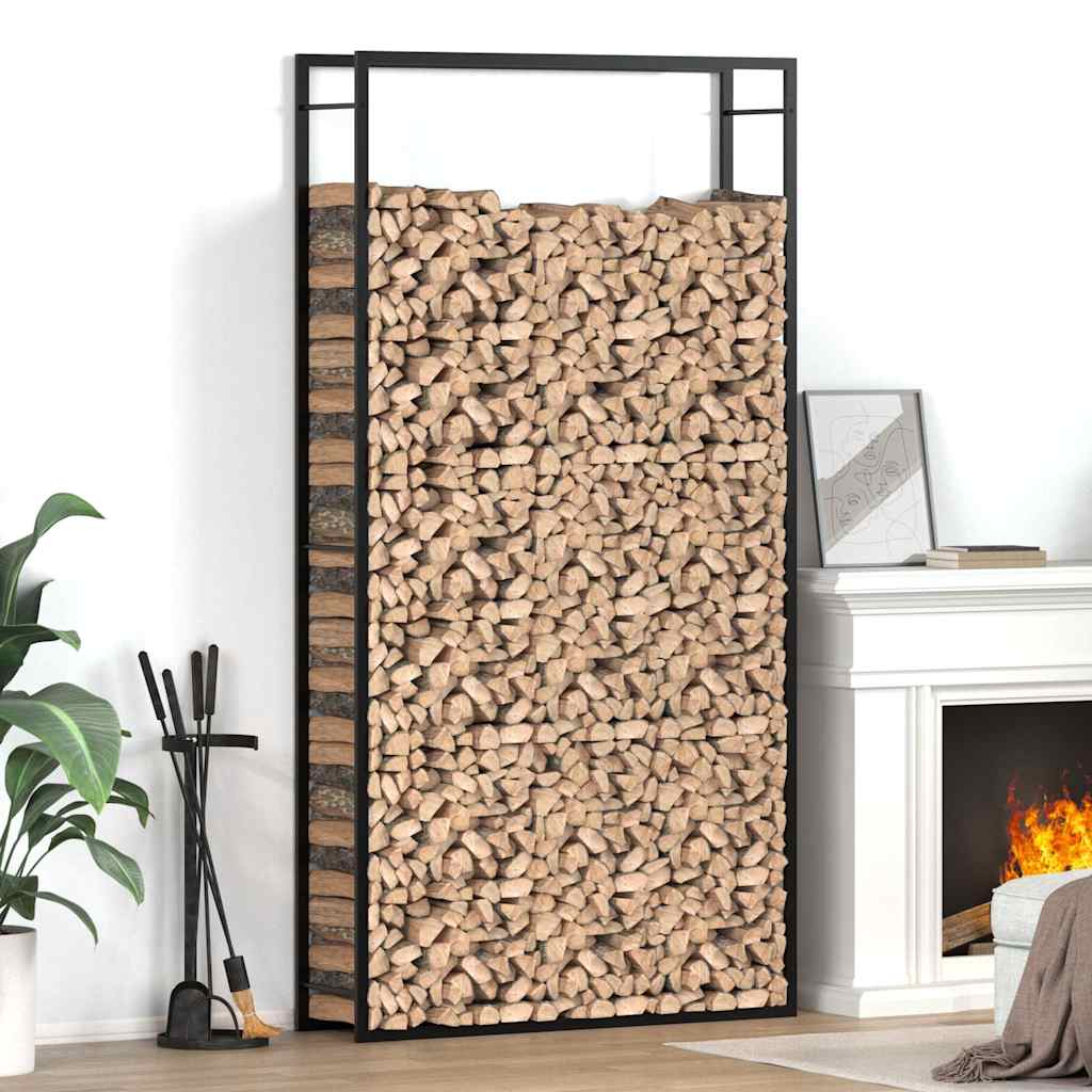 Stovas malkoms, matinės juodos spalvos, 110x28x214cm, plienas