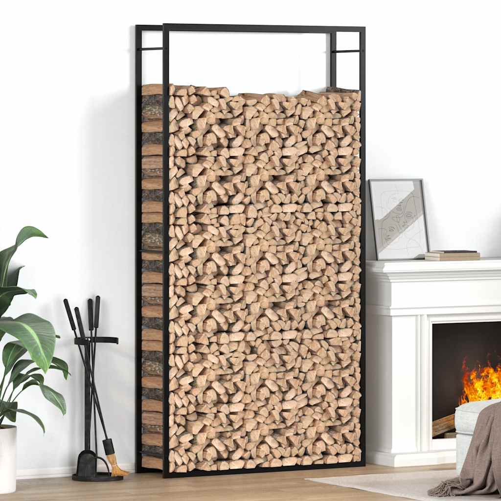 Stovas malkoms, matinės juodos spalvos, 110x28x214cm, plienas