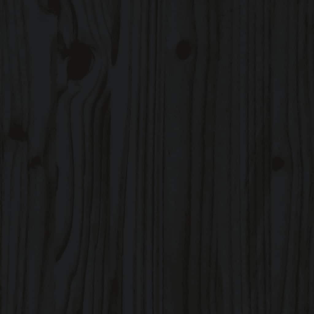 Lova šunims, juoda, 65,5x50,5x70cm, pušies medienos masyvas