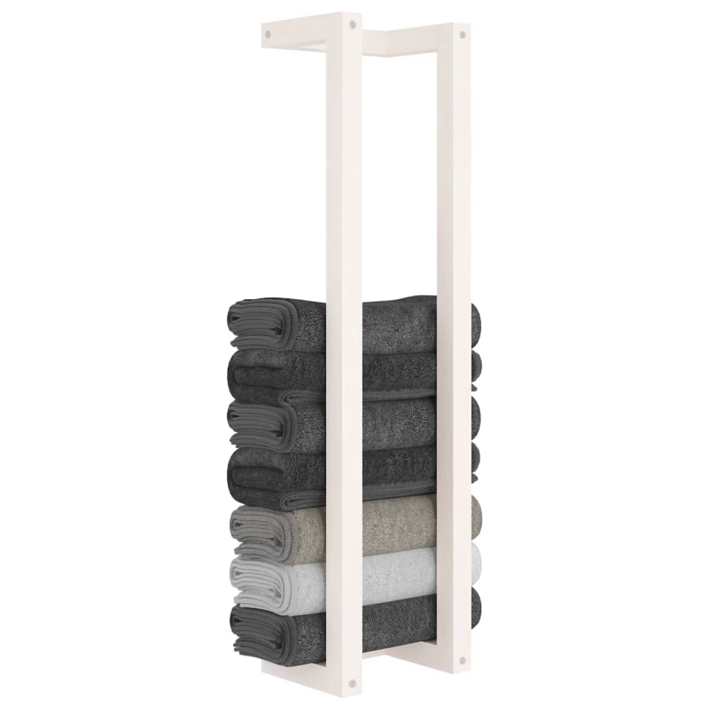 Rankšluosčių kabykla, balta, 23x18x90cm, pušies masyvas