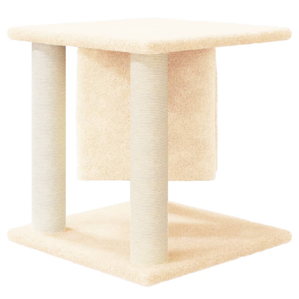 Draskyklė katėms su stovais iš sizalio, kreminės spalvos, 37cm