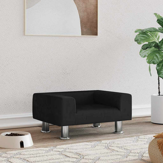 Lova šunims, juodos spalvos, 50x40x26,5cm, aksomas