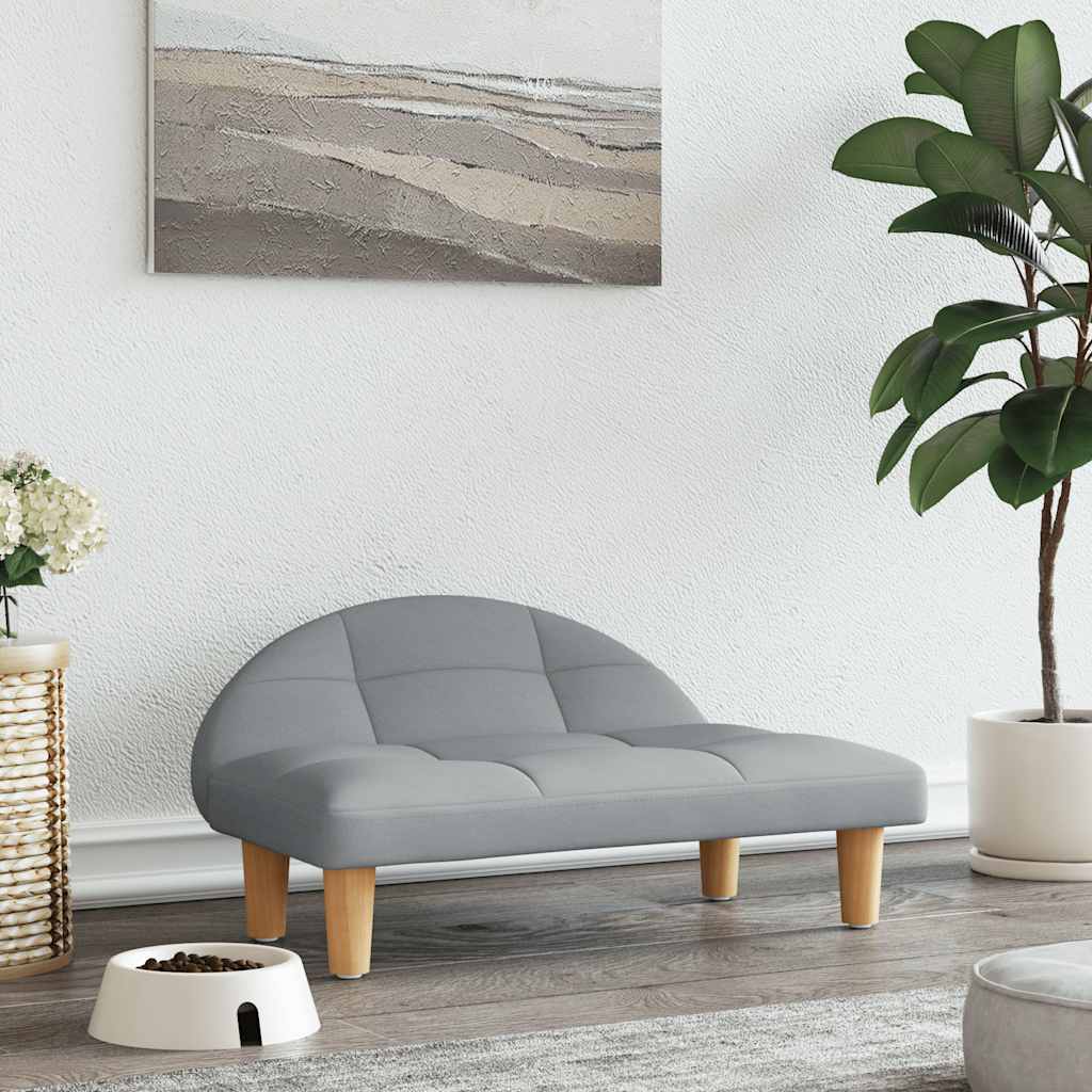 Lova šunims, šviesiai pilkos spalvos, 70x52x30cm, audinys