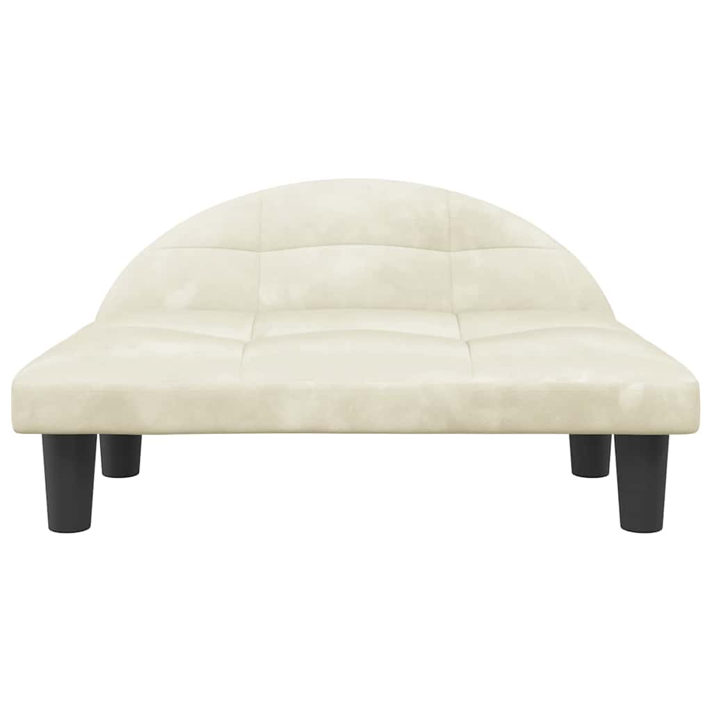 Lova šunims, kreminės spalvos, 70x52x30 cm, aksomas