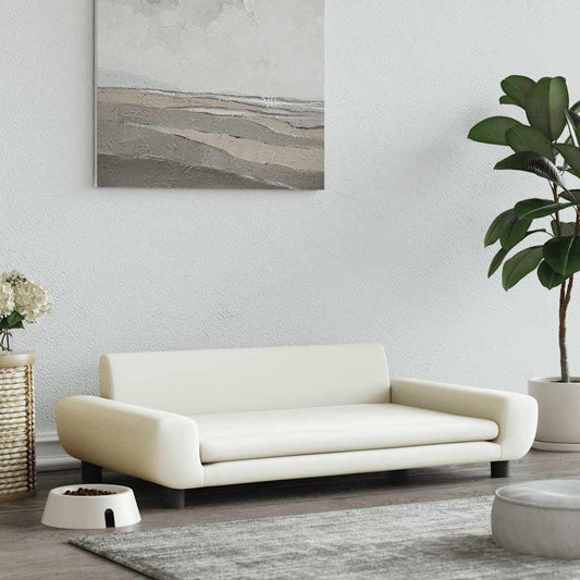 Lova šunims, kreminės spalvos, 100x54x33cm, aksomas