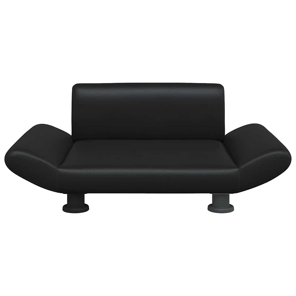 Lova šunims, juodos spalvos, 70x45x28cm, dirbtinė oda