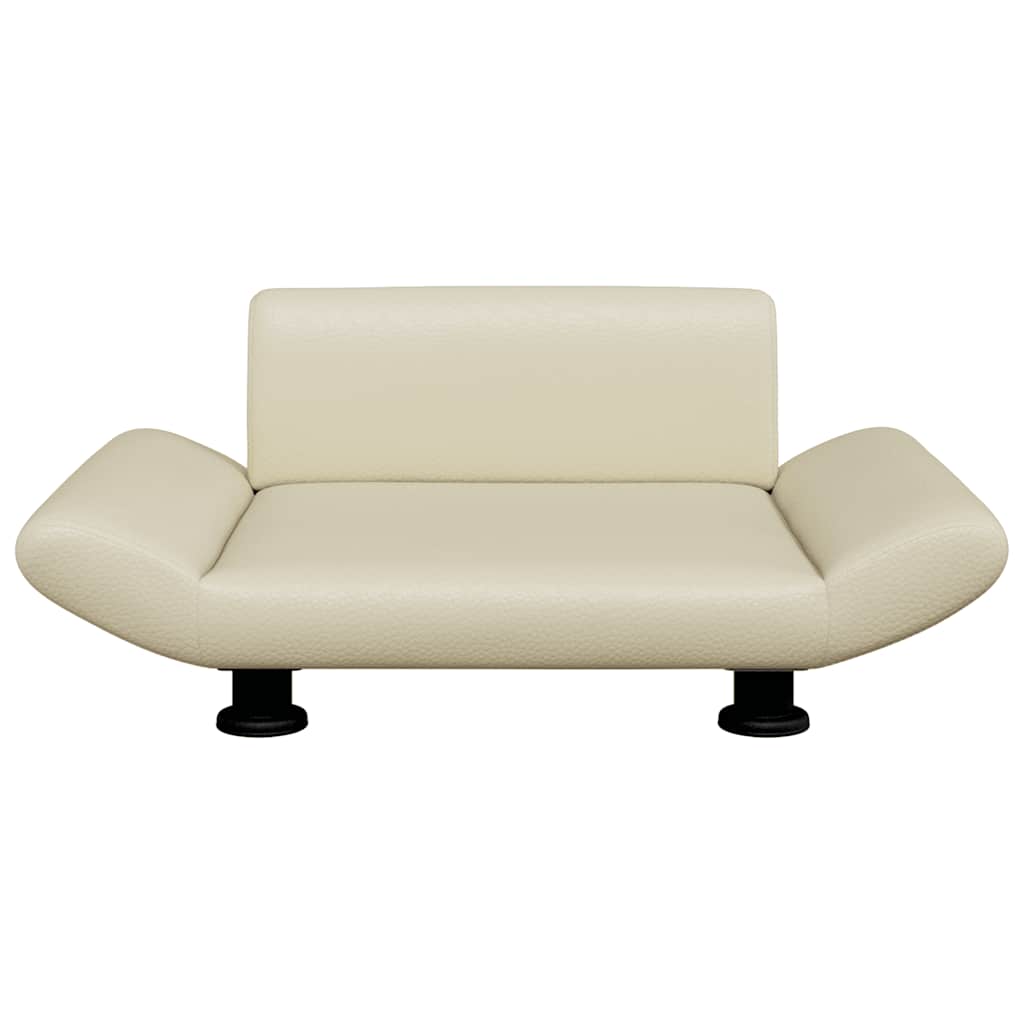 Lova šunims, kreminės spalvos, 70x45x28cm, dirbtinė oda