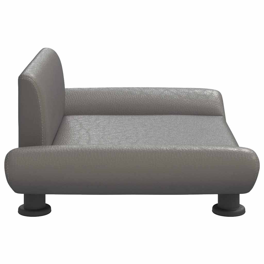 Lova šunims, pilkos spalvos, 70x45x28cm, dirbtinė oda