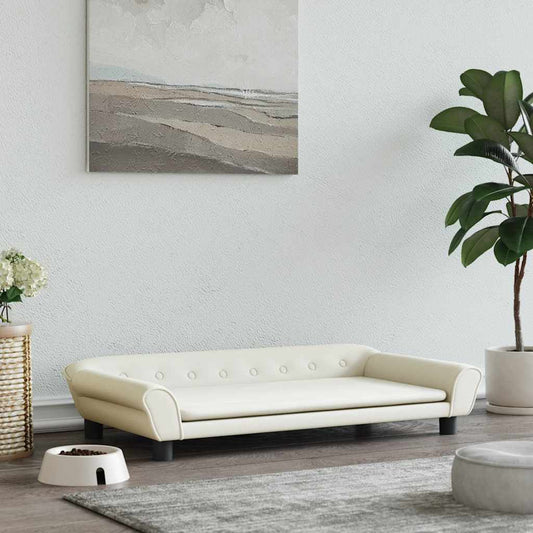 Lova šunims, kreminės spalvos, 100x50x21cm, aksomas