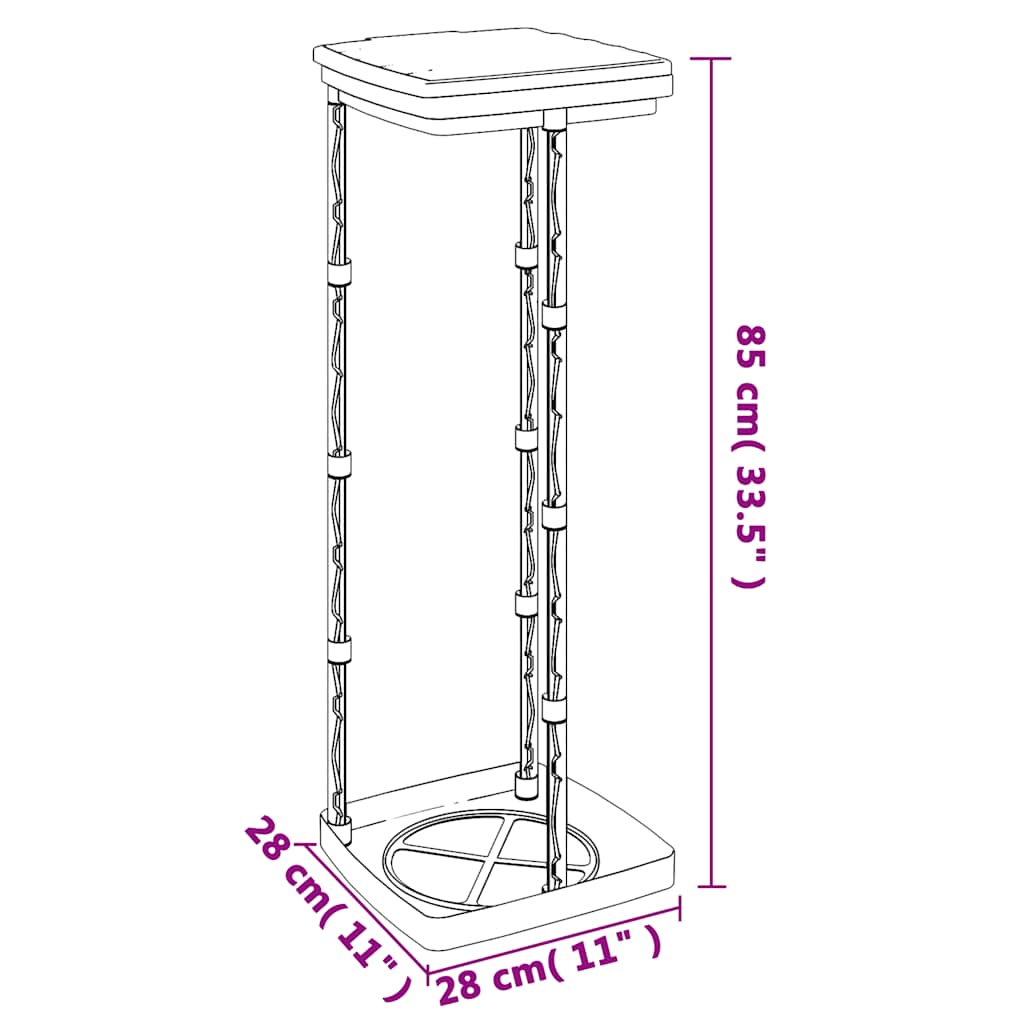 Šiukšlių maišų laikikliai, 2vnt., juodi ir mėlyni, 120l, PP