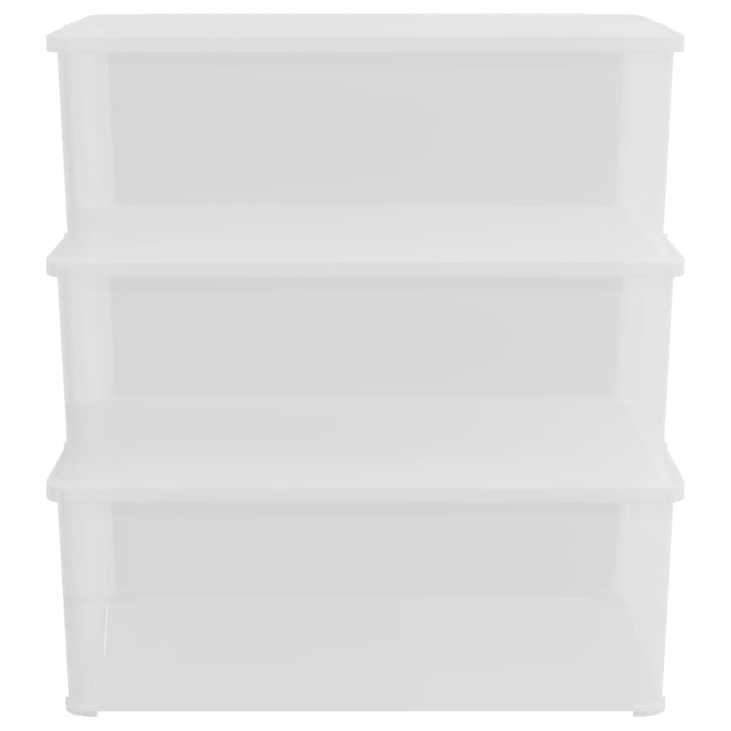 Plastikinės daiktadėžės, 3vnt., 10l, sukraunamos