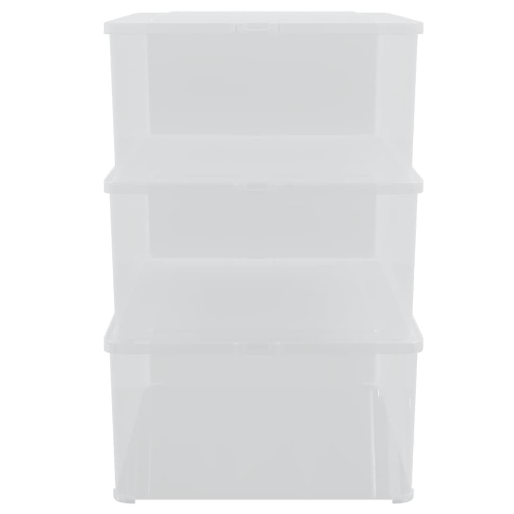 Plastikinės daiktadėžės, 3vnt., 10l, sukraunamos