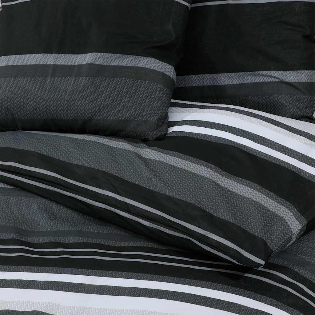 Patalynės komplektas, juoda ir balta, 200x220cm, medvilnė