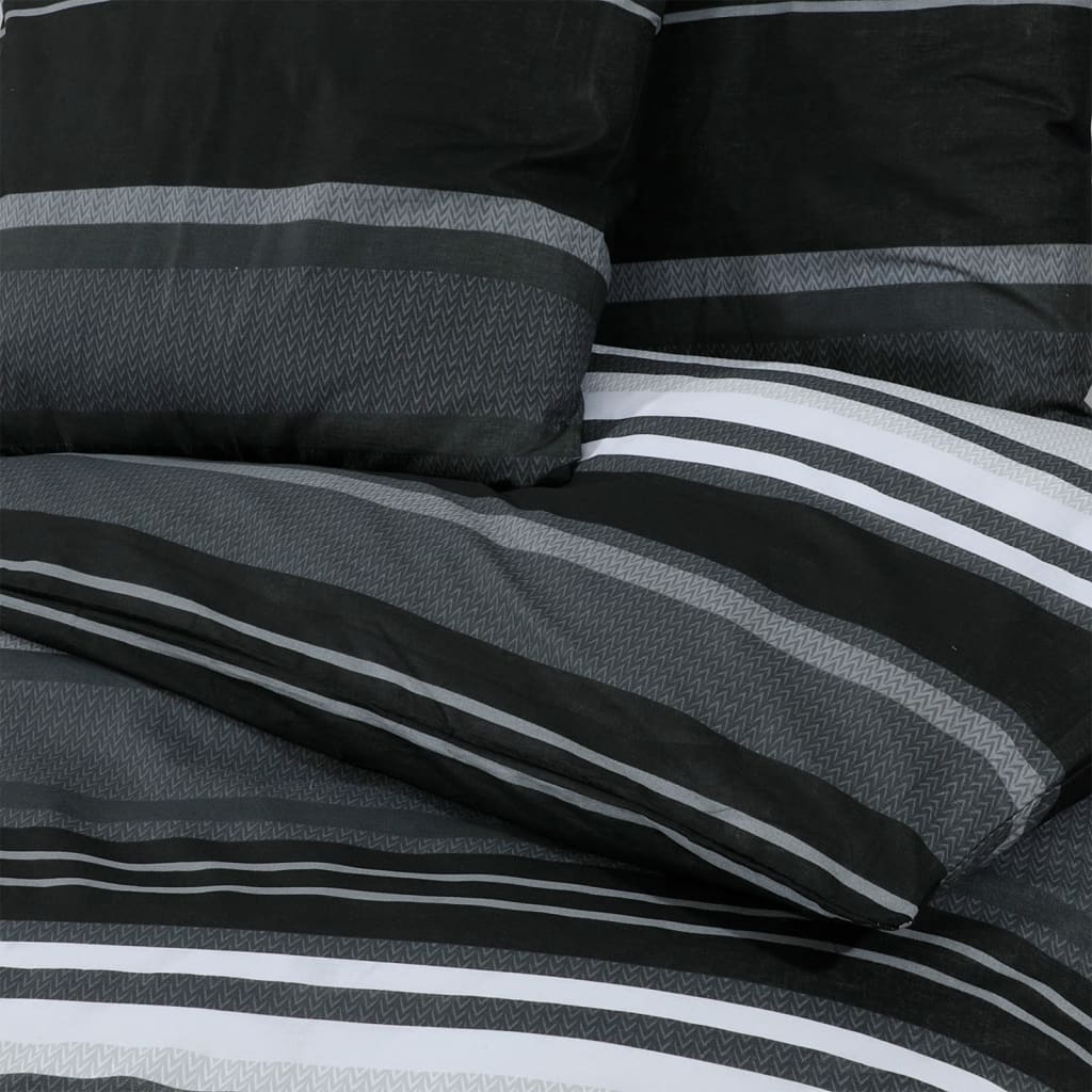 Patalynės komplektas, juoda ir balta, 225x220cm, medvilnė
