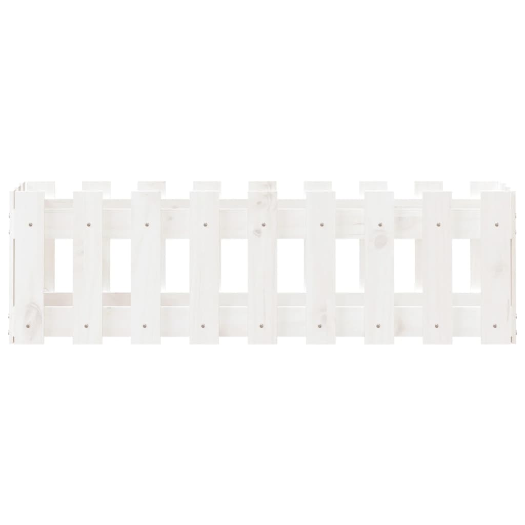 Sodo lovelis, baltas, 100x30x30cm, pušis, tvorelės dizaino