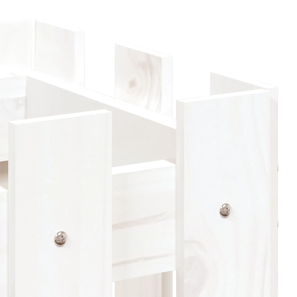 Sodo lovelis, baltas, 100x30x30cm, pušis, tvorelės dizaino