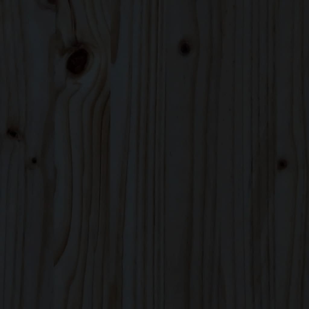 Sodo lovelis, juodas, 150x50x70cm, pušis, tvorelės dizaino