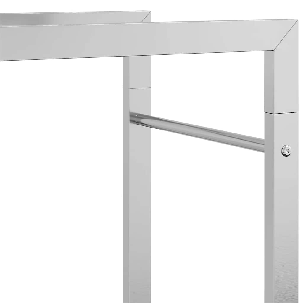 Stovas malkoms, 80x28x86 cm, nerūdijantis plienas