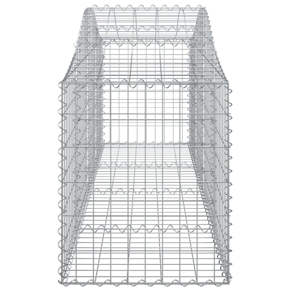Išlenkti gabiono krepšiai, 8vnt., 200x50x60/80cm, geležis