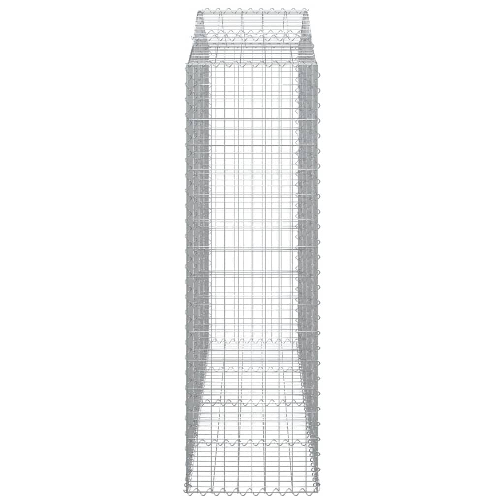 Išlenkti gabiono krepšiai, 13vnt., 200x50x160/180cm, geležis