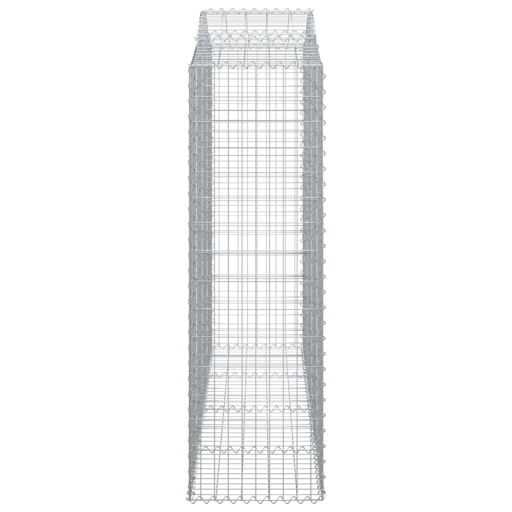 Išlenkti gabiono krepšiai, 20 vnt., 200x50x160/180cm, geležis