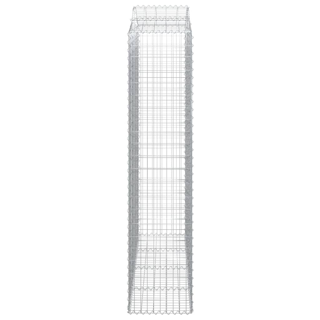 Išlenkti gabiono krepšiai, 2vnt., 200x50x220/240cm, geležis
