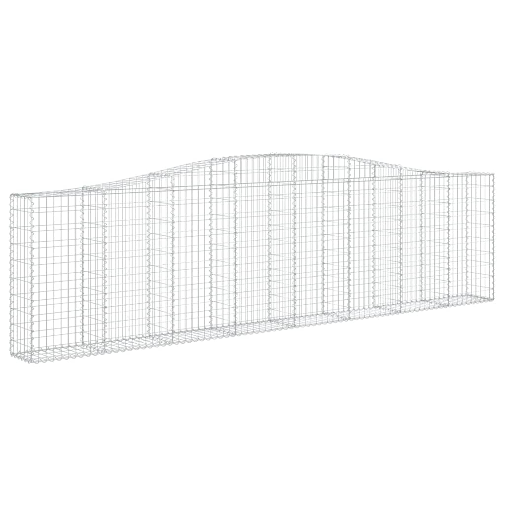 Išlenkti gabiono krepšiai, 4vnt., 400x30x100/120cm, geležis